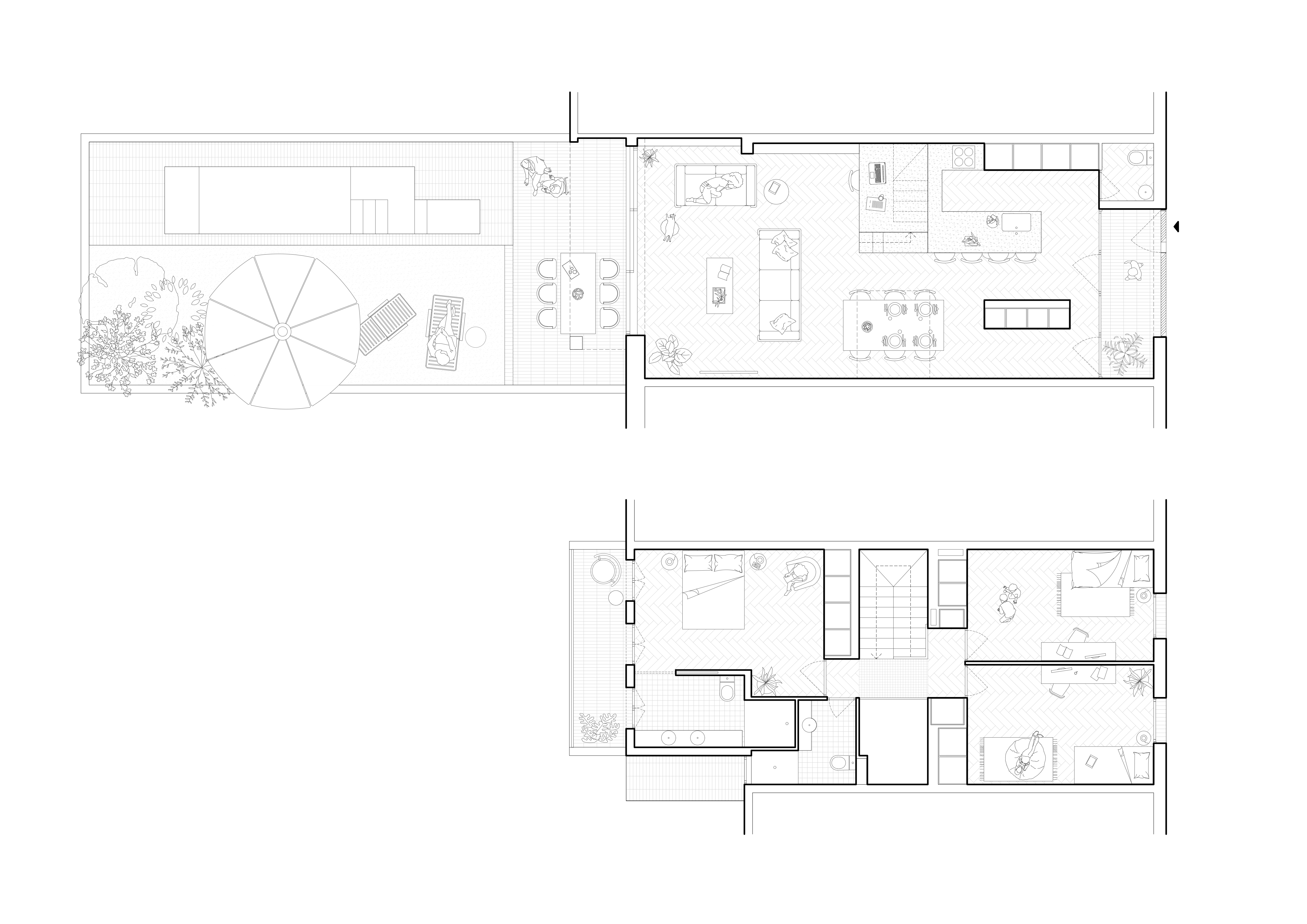 CRU innovative house renovation project in Barcelona. La Myriam, a house converted into a modern and bright space