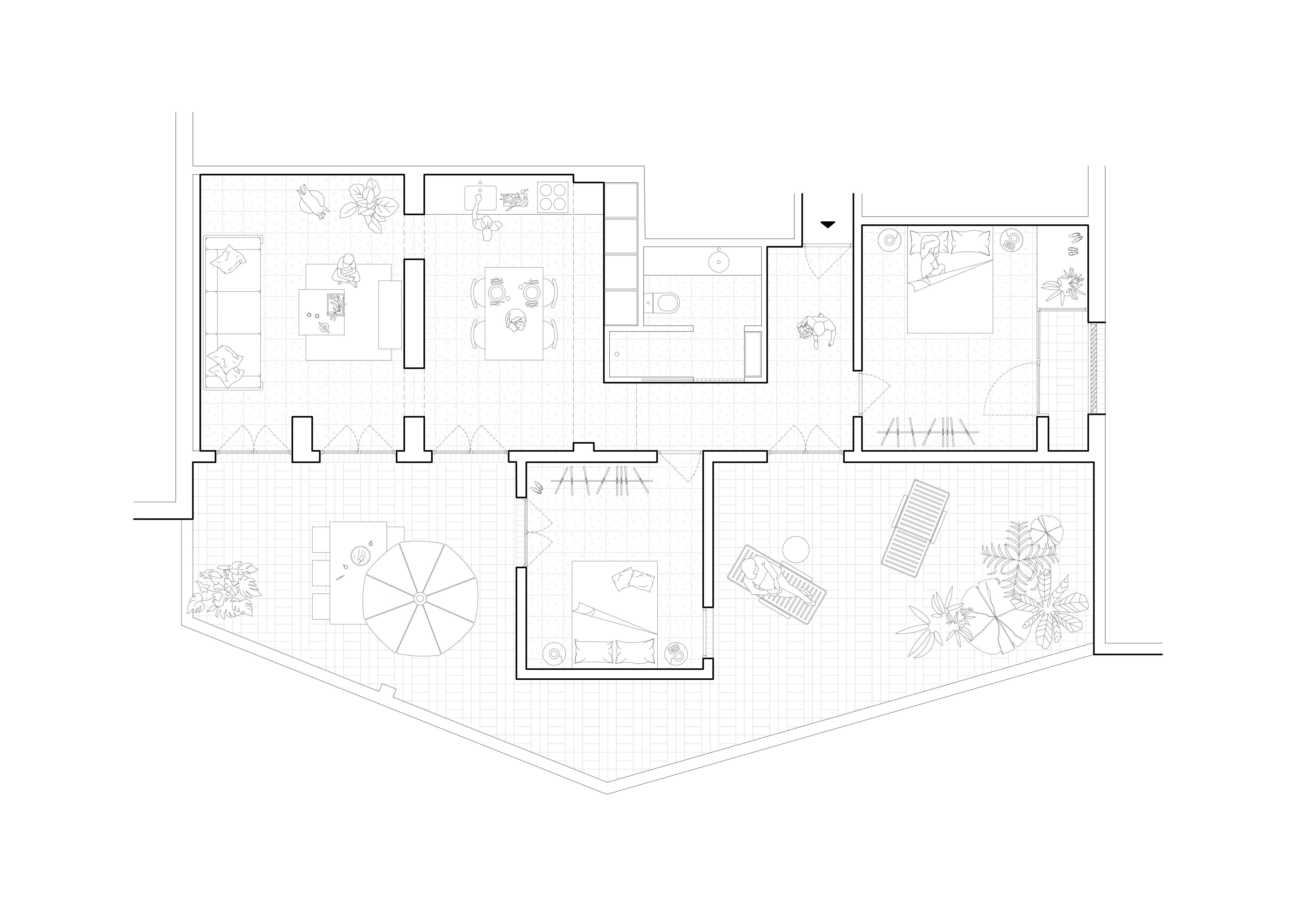 CRU innovative flat renovation project in Barcelona. La Filomena, an old apartment renovated with a strong Barcelona character