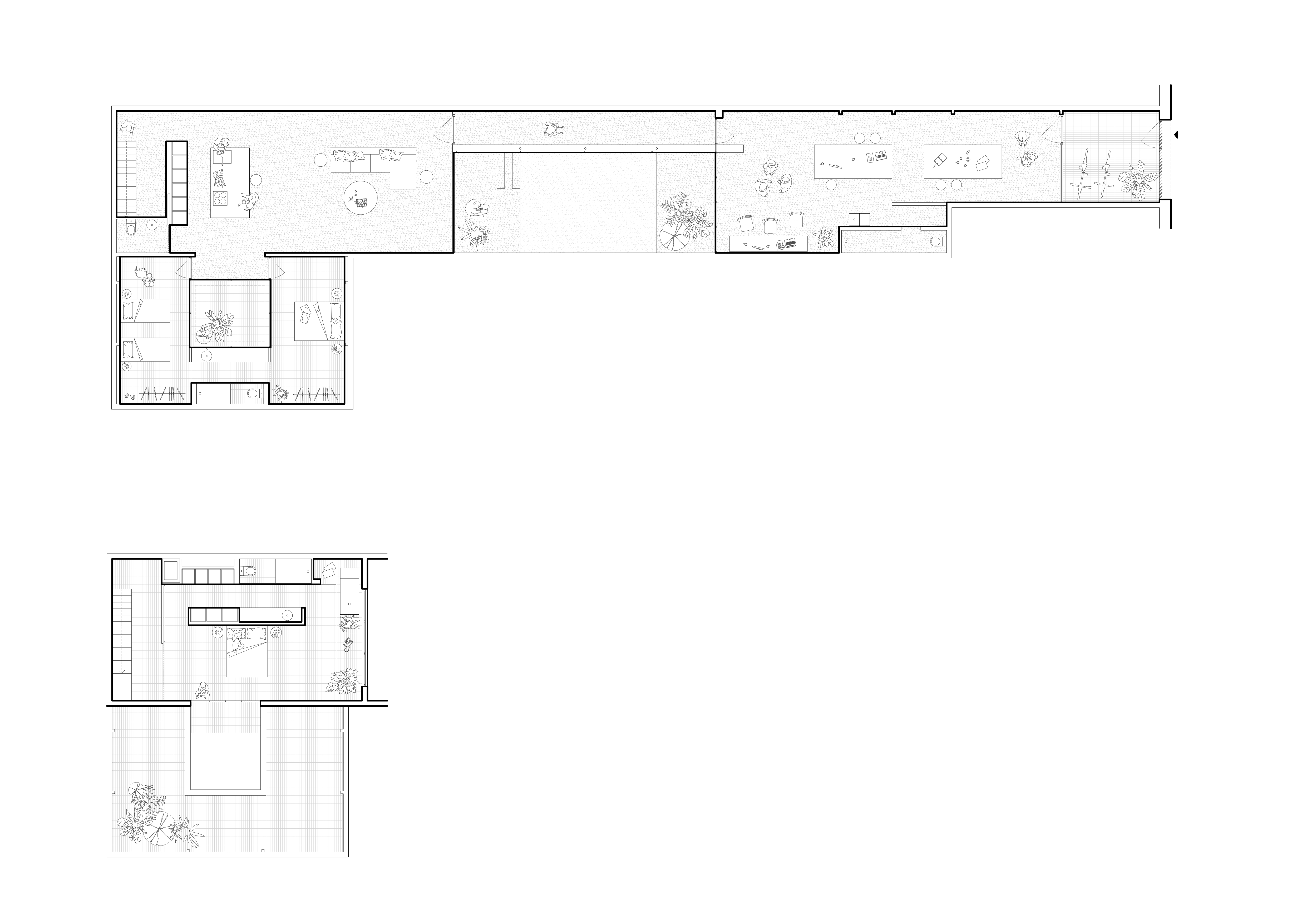 CRU innovative house renovation project in Barcelona. La Clara, a transformed old establishment into a ground floor residence.