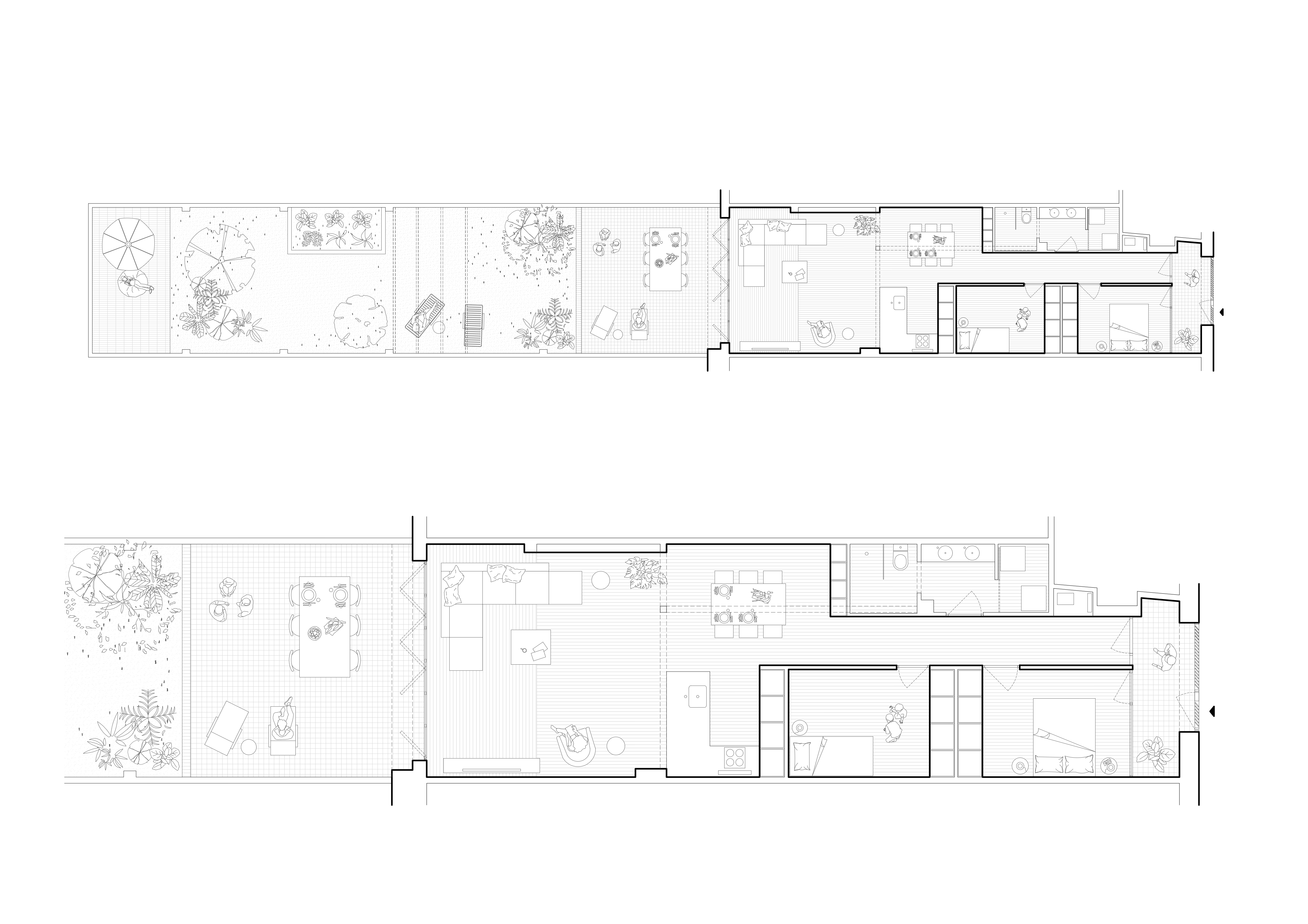 CRU innovative house renovation project in Barcelona. La Laia, a transformed workshop into a ground floor residence